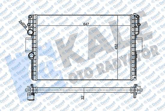 KALE 356245 Radyator Iveco Daily Iv 06>11 (Mt) [32mm] Al/Mknk 647×451.5x32 504152996